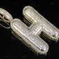 1.5" 1 CTW 10K Gold Real Diamond Initial H Letter Pendant CustomDiamJewel
