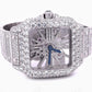 Cartier Skeleton Moissanite Diamond Men's Watch customdiamjewel