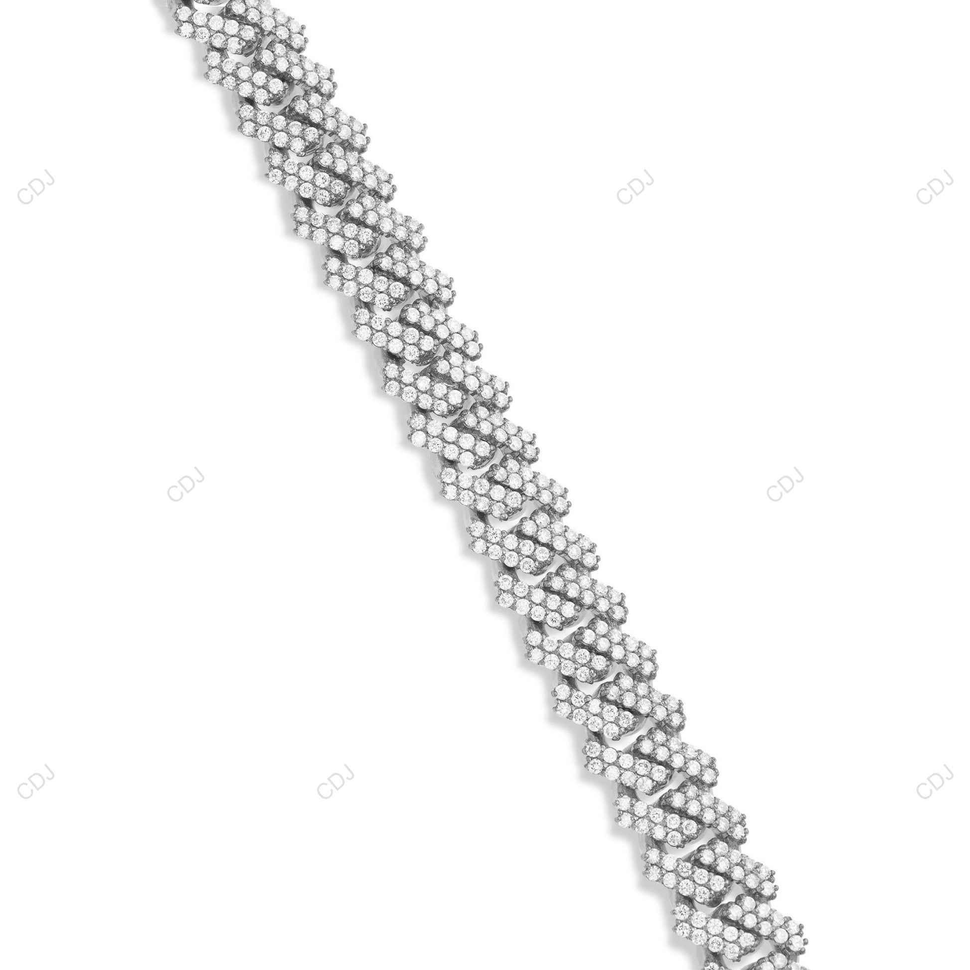 VVS Moissanite 925 Silver Square Cuban Link Chain CustomDiamJewel