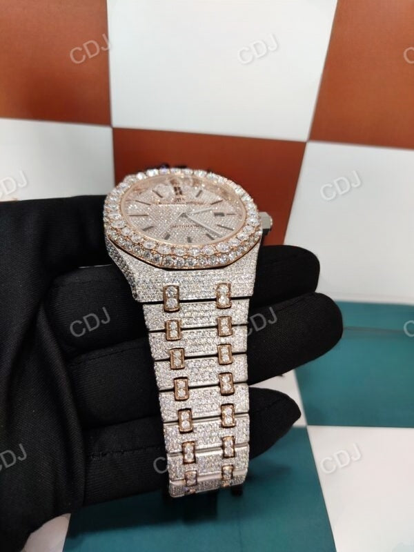 Two Tone AP Hand Set Diamond Watch customdiamjewel