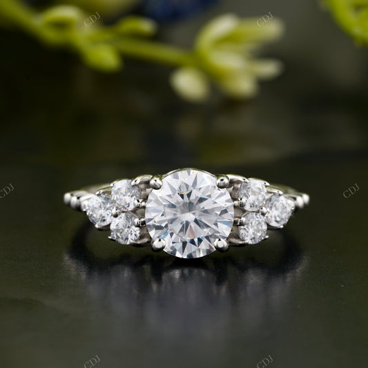 Round Three-Stone Lab-Grown Diamond Ring
