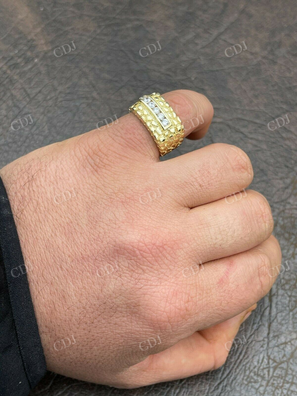 Iced Out Diamond Nugget Ring Hip Hop  customdiamjewel   