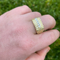 Iced Out Diamond Nugget Ring Hip Hop  customdiamjewel   