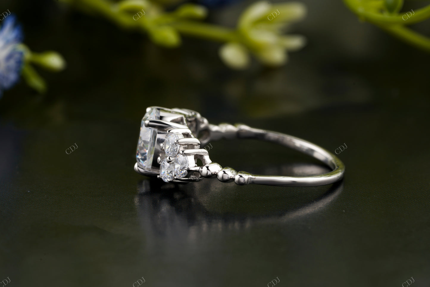 Round Three-Stone Lab-Grown Diamond Ring