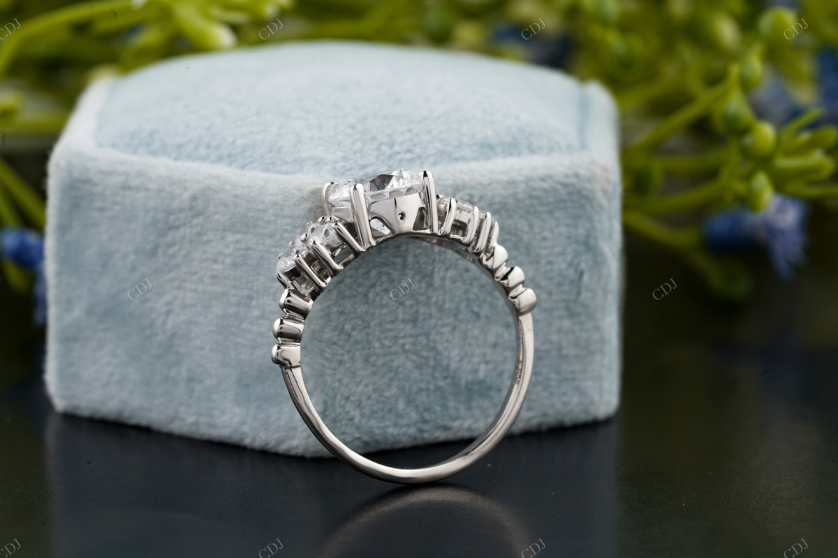 Round Three-Stone Lab-Grown Diamond Ring