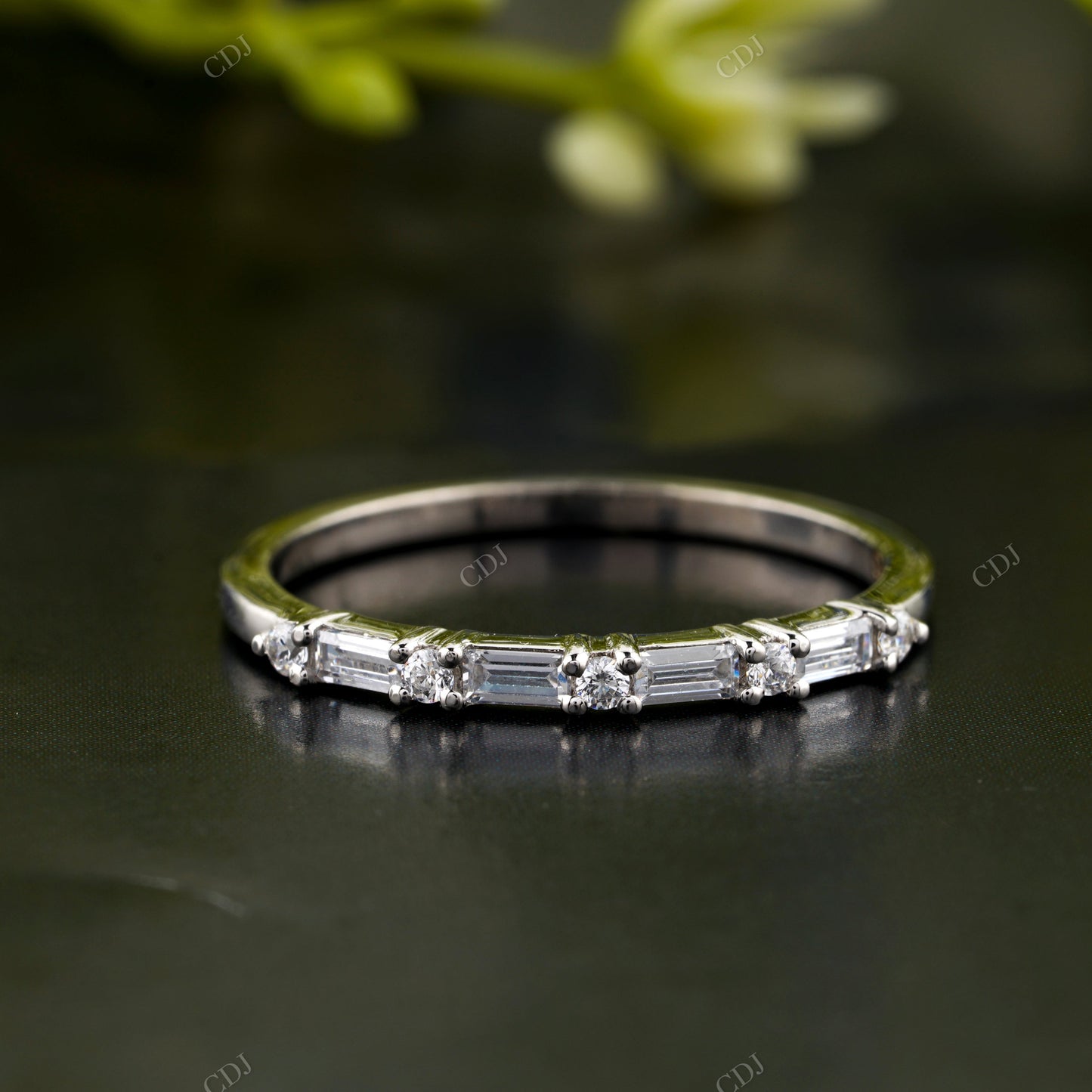 Baguette & Round Lab-Grown Diamond Band