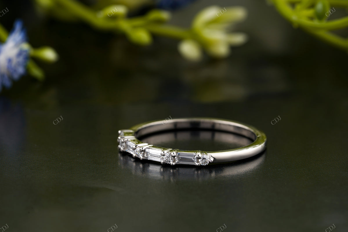 Baguette & Round Lab-Grown Diamond Band