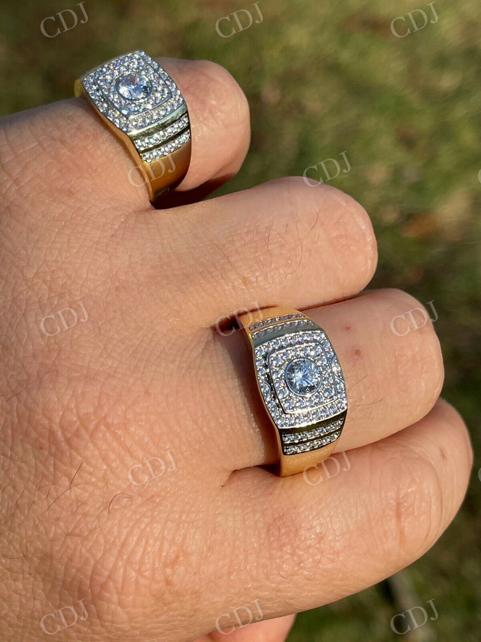 Iced Out Men's Diamond Ring  customdiamjewel   