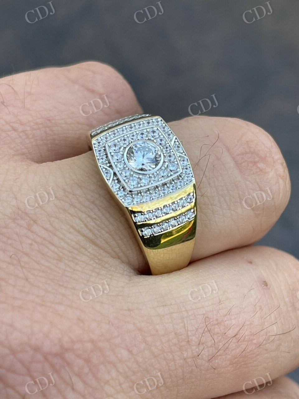 Iced Out Men's Diamond Ring  customdiamjewel   