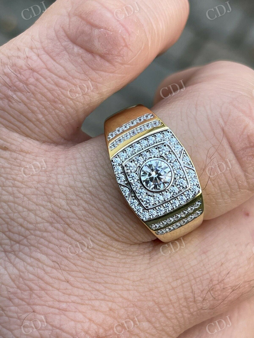 Iced Out Men's Diamond Ring  customdiamjewel   