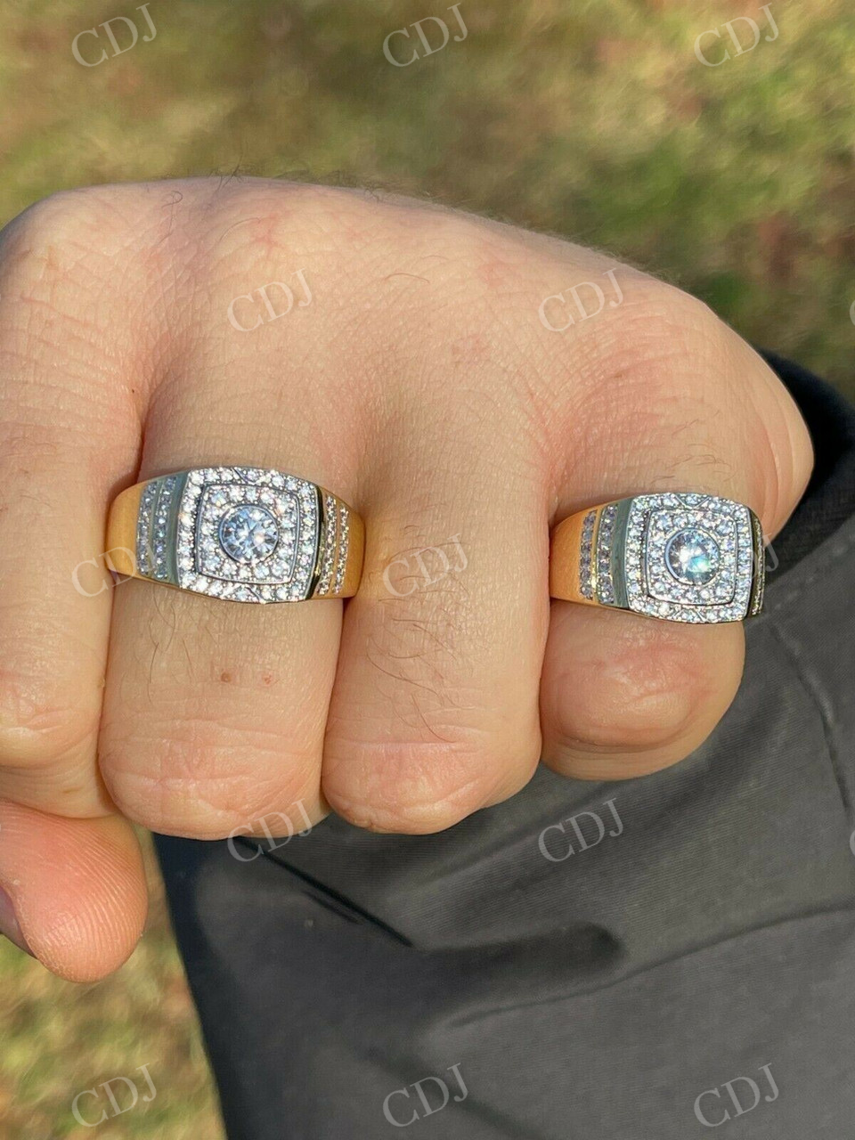 Iced Out Men's Diamond Ring  customdiamjewel   