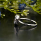 Lab-Grown Diamond White Gold Bezel Ring