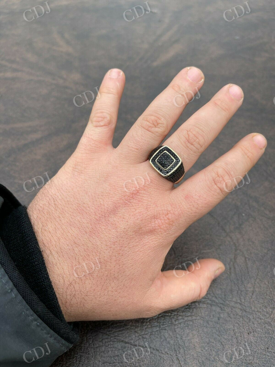 Hip Hop Black Diamond Iced Out Ring  customdiamjewel   