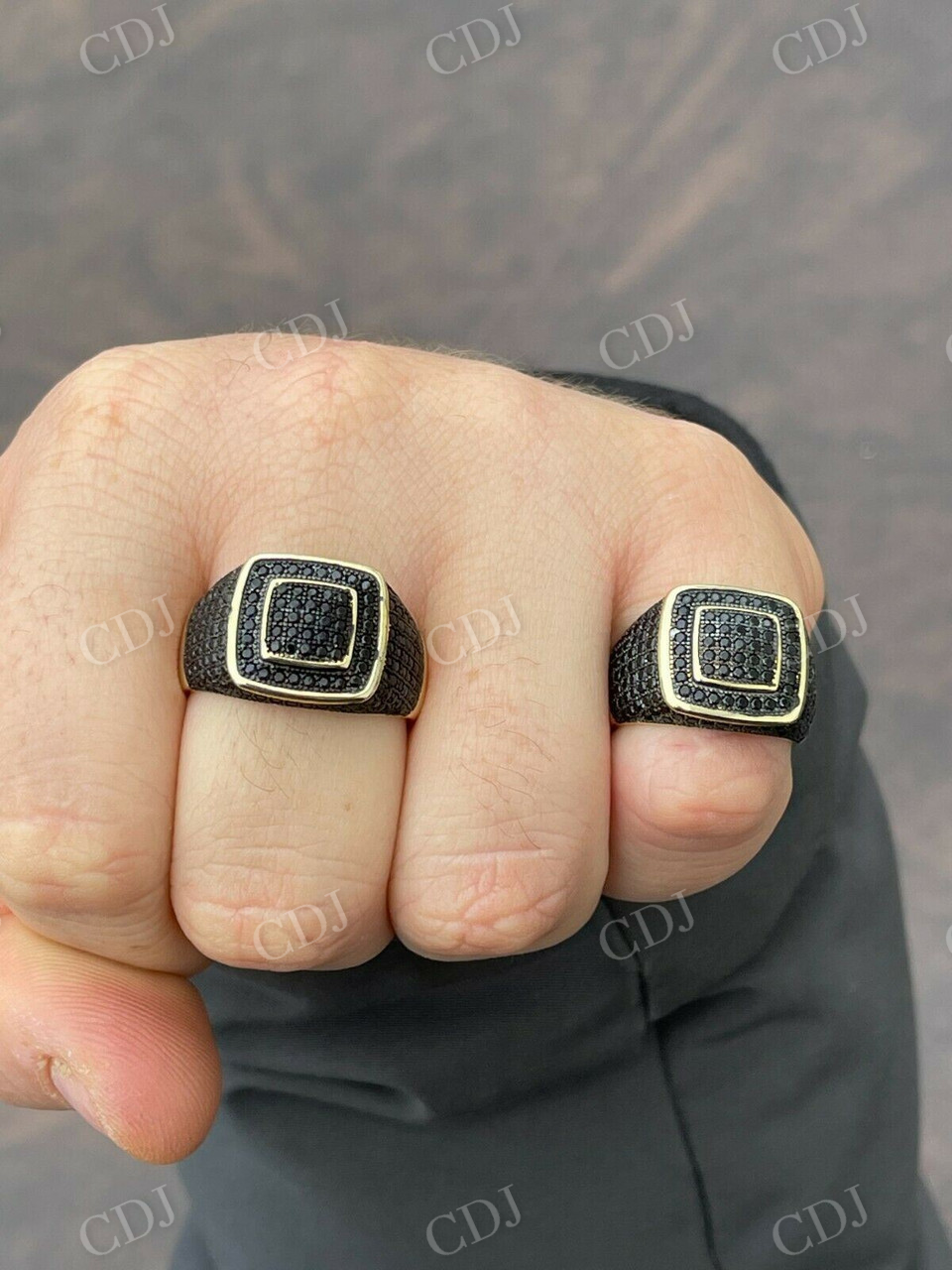 Hip Hop Black Diamond Iced Out Ring  customdiamjewel   