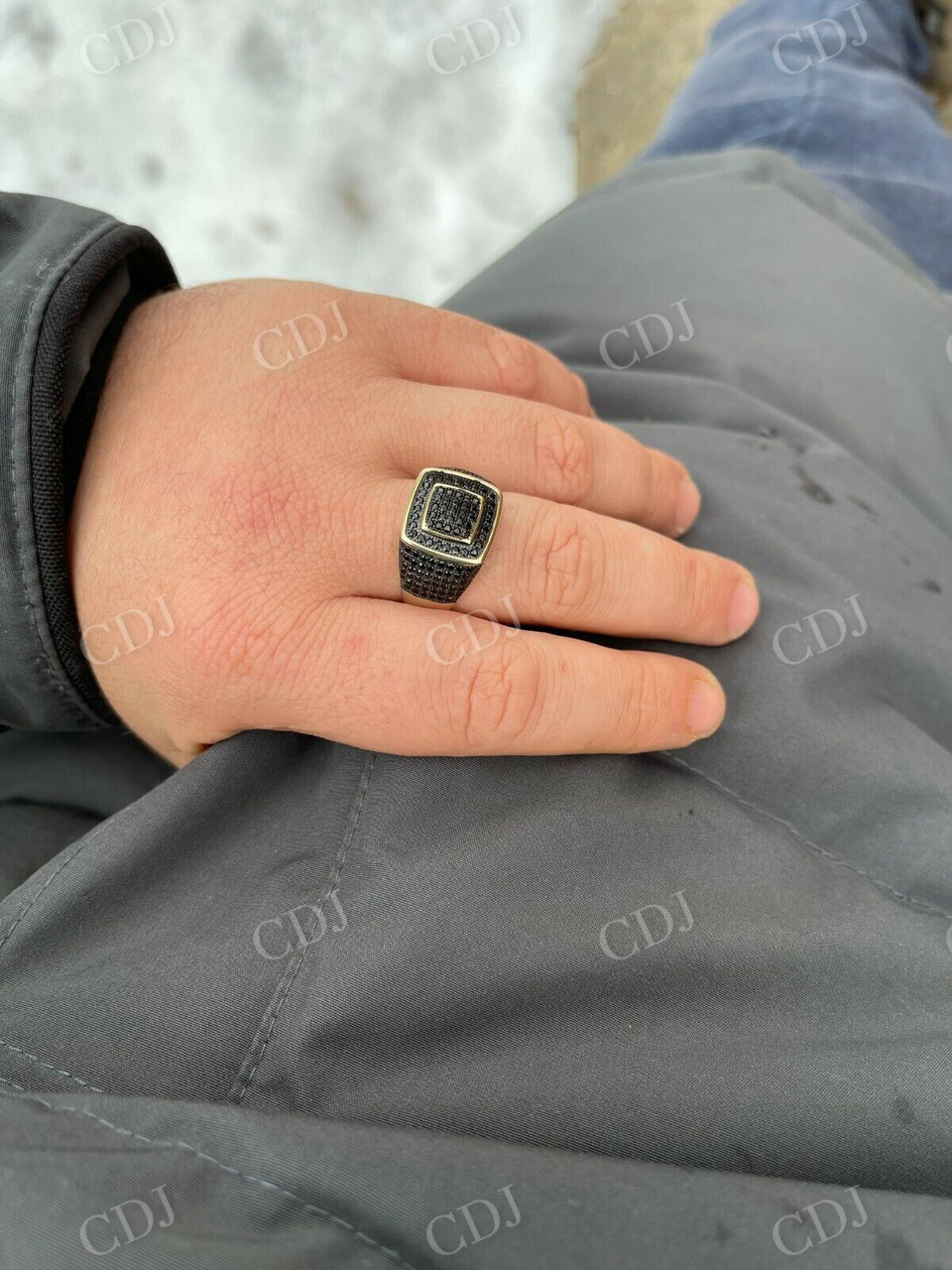 Hip Hop Black Diamond Iced Out Ring  customdiamjewel   
