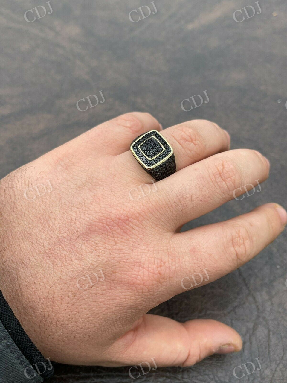 Hip Hop Black Diamond Iced Out Ring  customdiamjewel   