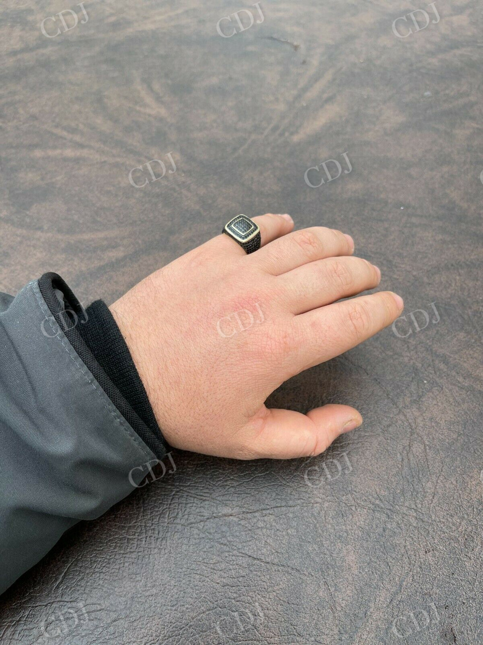 Hip Hop Black Diamond Iced Out Ring  customdiamjewel   