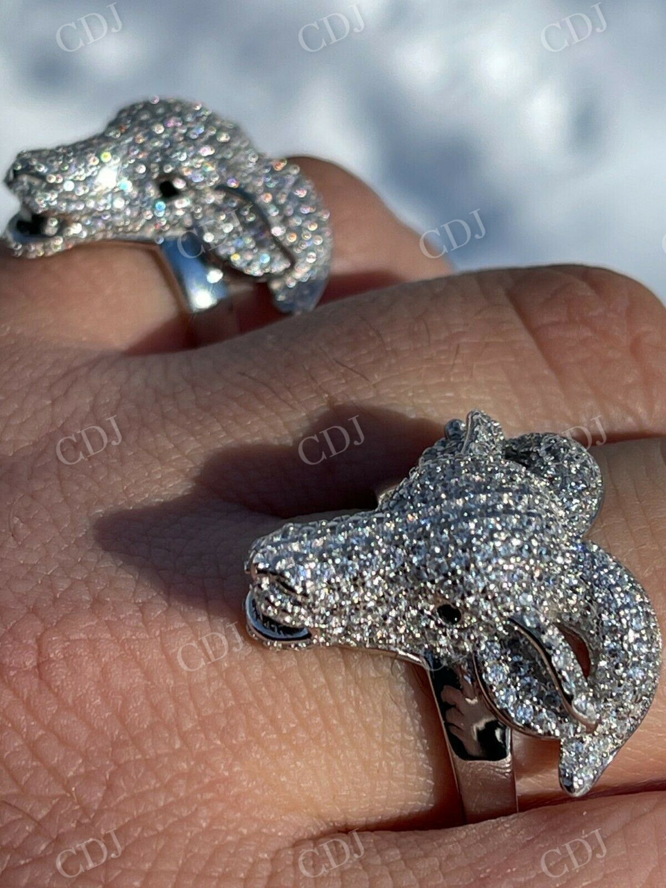 Custom Goat, Animal Face Hip Hop Ring  customdiamjewel   