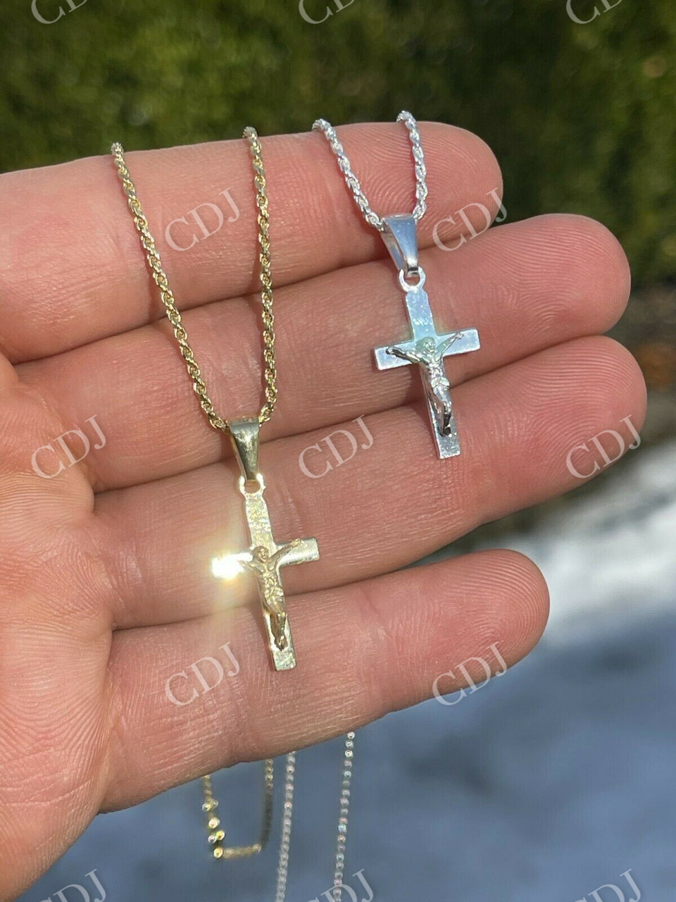 Plain Gold Cross Jesus Crucifix Pendant  customdiamjewel   