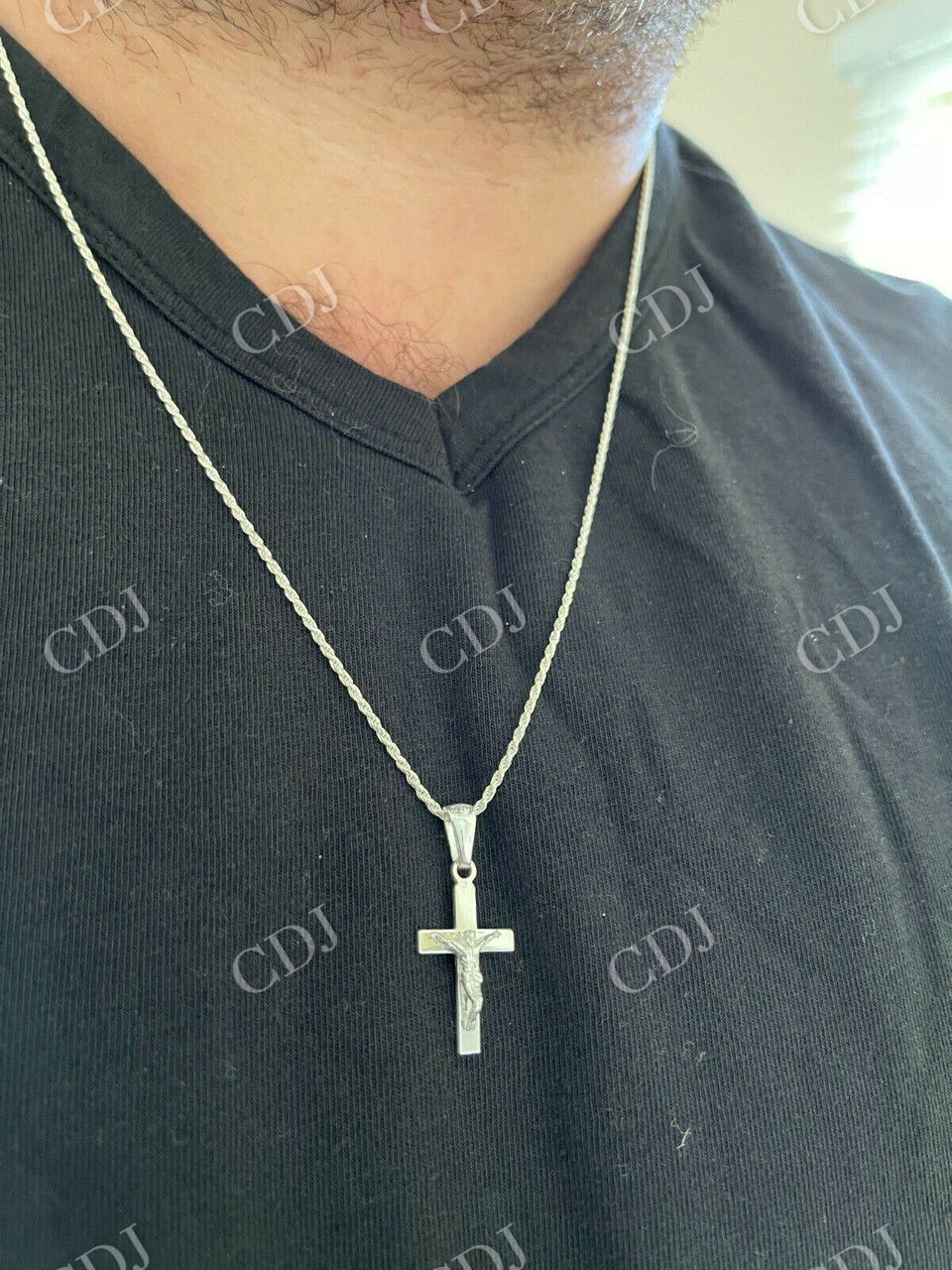 Plain Gold Cross Jesus Crucifix Pendant  customdiamjewel   