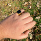 Black Onyx Men's Signet Ring  customdiamjewel   
