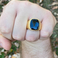 Black Onyx Men's Signet Ring  customdiamjewel   