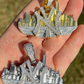 Hip Hop New York NYC Skyline Diamond Pendant  customdiamjewel   