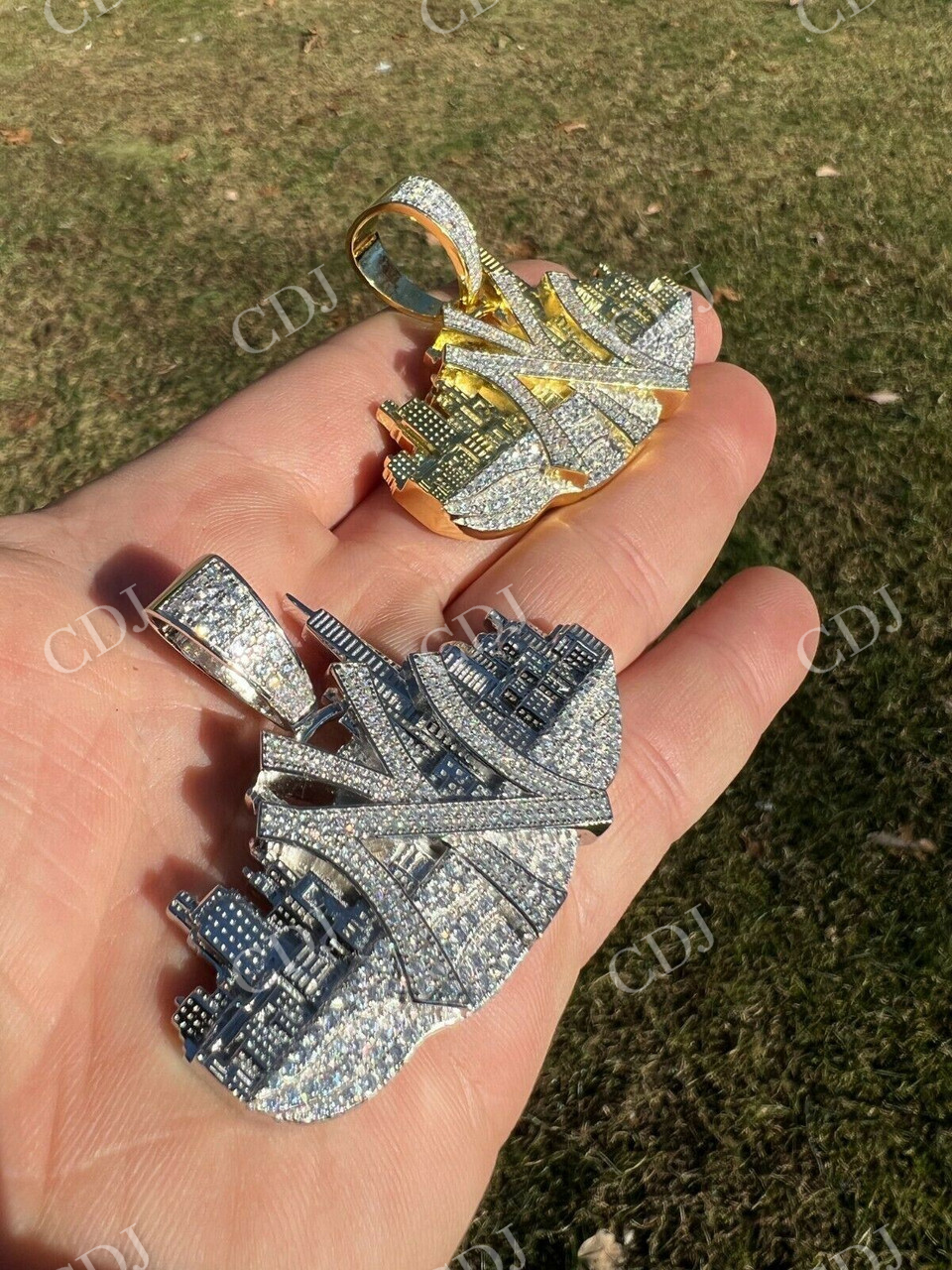 Hip Hop New York NYC Skyline Diamond Pendant  customdiamjewel   