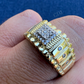Moissanite Nugget Square Men's Ring  customdiamjewel   