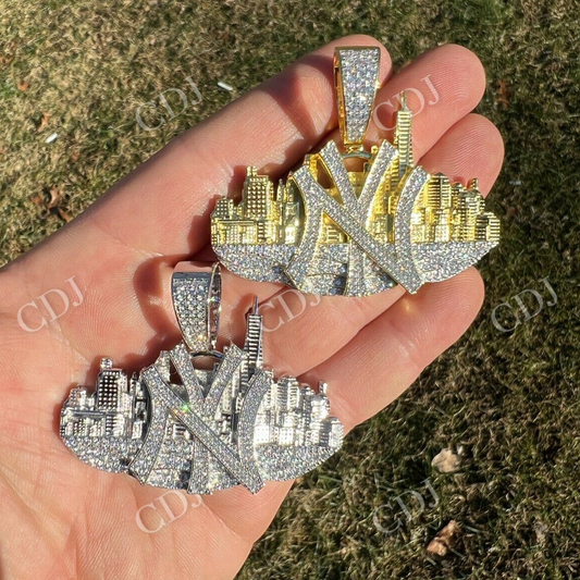 Hip Hop New York NYC Skyline Diamond Pendant  customdiamjewel   