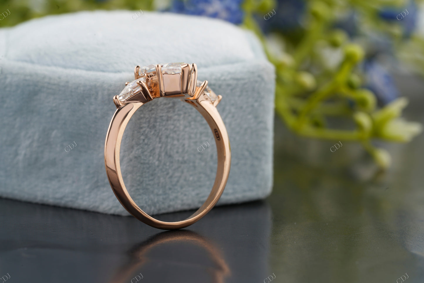 Hexagon Lab-Grown Diamond Trilogy Ring