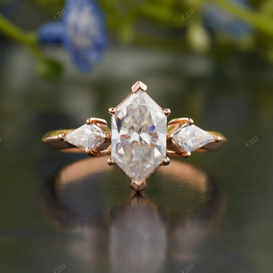 Hexagon Lab-Grown Diamond Trilogy Ring