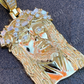 Silver Gold Jesus Piece Pendant  customdiamjewel   