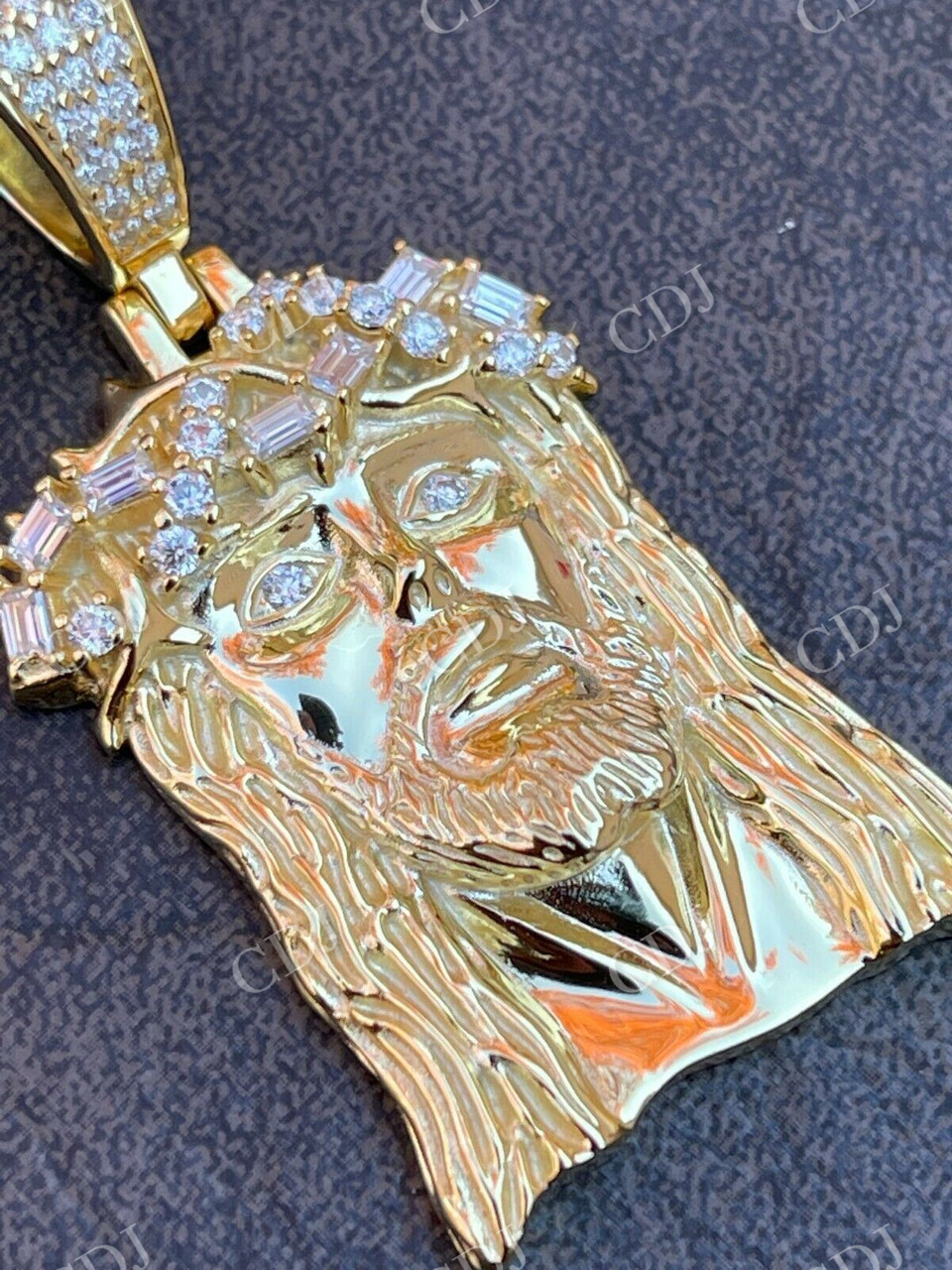 Silver Gold Jesus Piece Pendant  customdiamjewel   