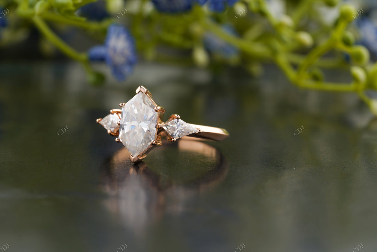 Hexagon Lab-Grown Diamond Trilogy Ring