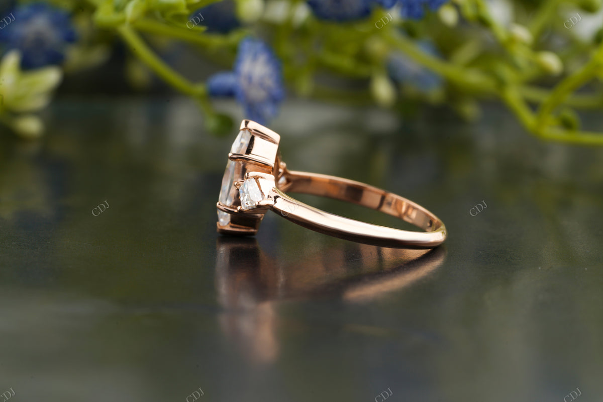 Hexagon Lab-Grown Diamond Trilogy Ring