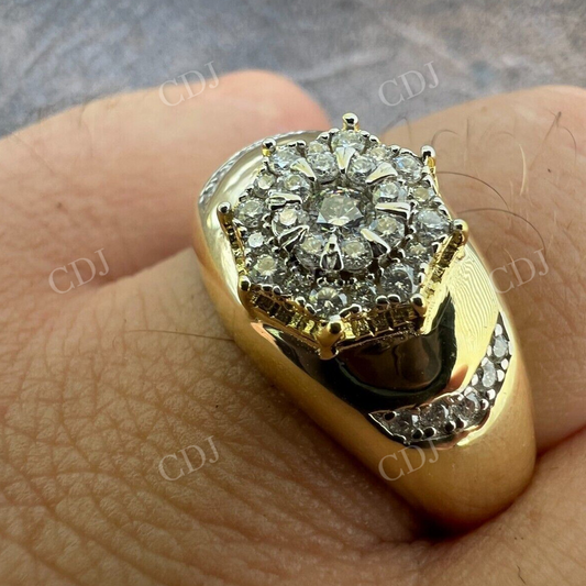 14K Gold Moissanite Big Stone Ring  customdiamjewel   