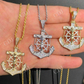 Jesus & Anchor Piece Super Iced Diamond Pendant  customdiamjewel   