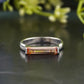 Orange Baguette Cut Moissanite Ring