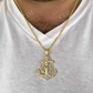 Jesus & Anchor Piece Super Iced Diamond Pendant  customdiamjewel   