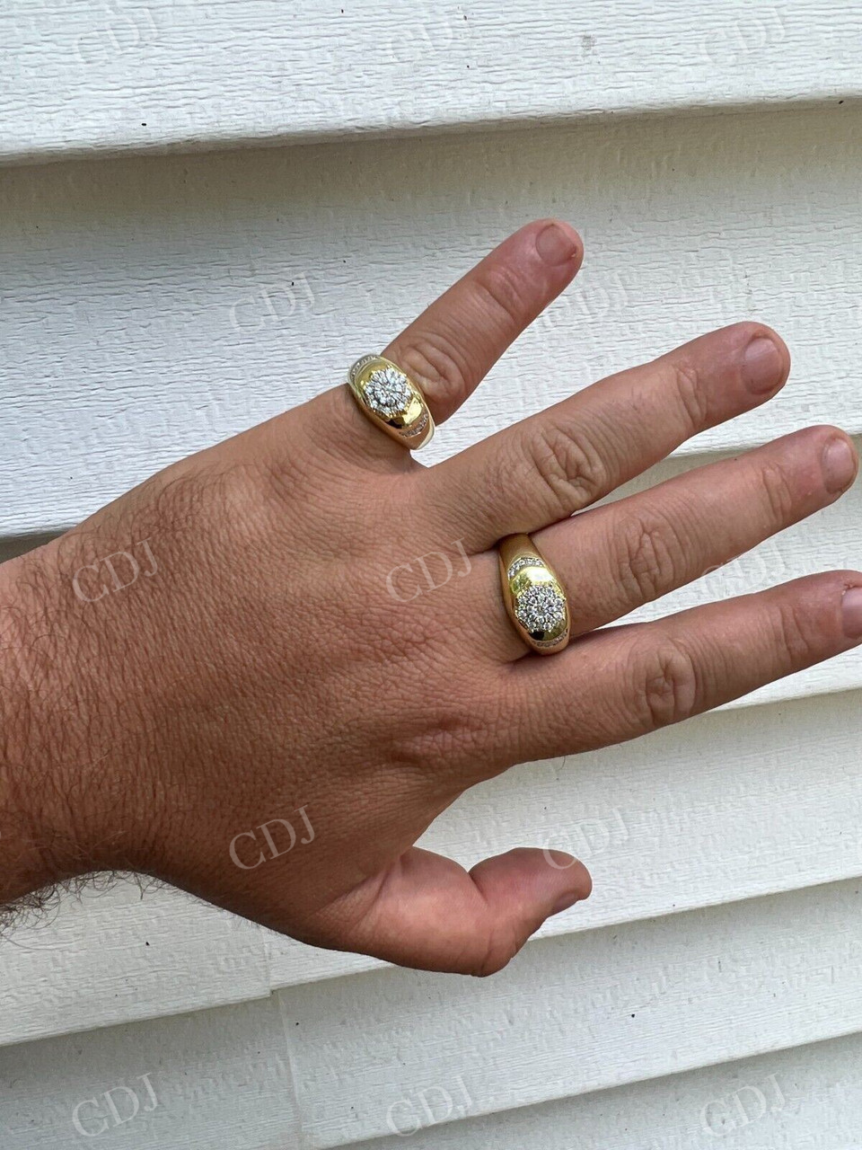 14K Gold Moissanite Big Stone Ring  customdiamjewel   