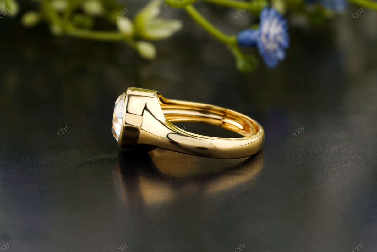 Oval Rose Cut Lab-Grown Diamond Ring