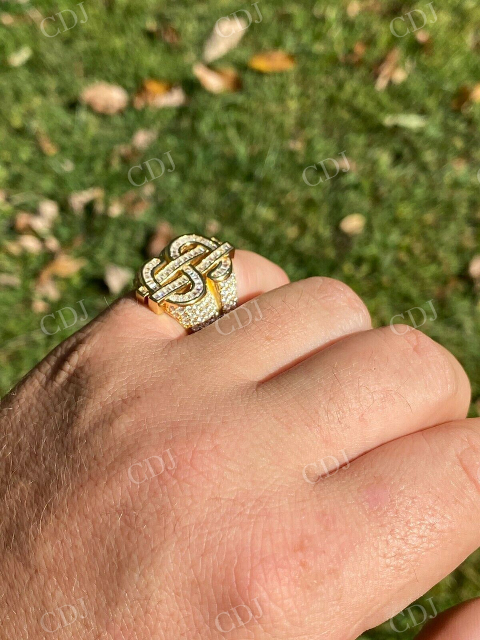 Men's Hip Hop Dollar Sign $ Diamond Ring  customdiamjewel   