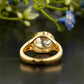 Oval Rose Cut Lab-Grown Diamond Ring