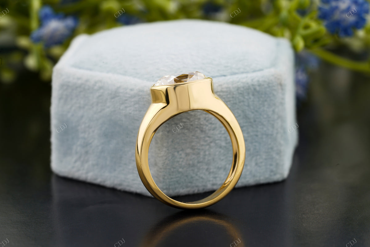 Oval Rose Cut Lab-Grown Diamond Ring