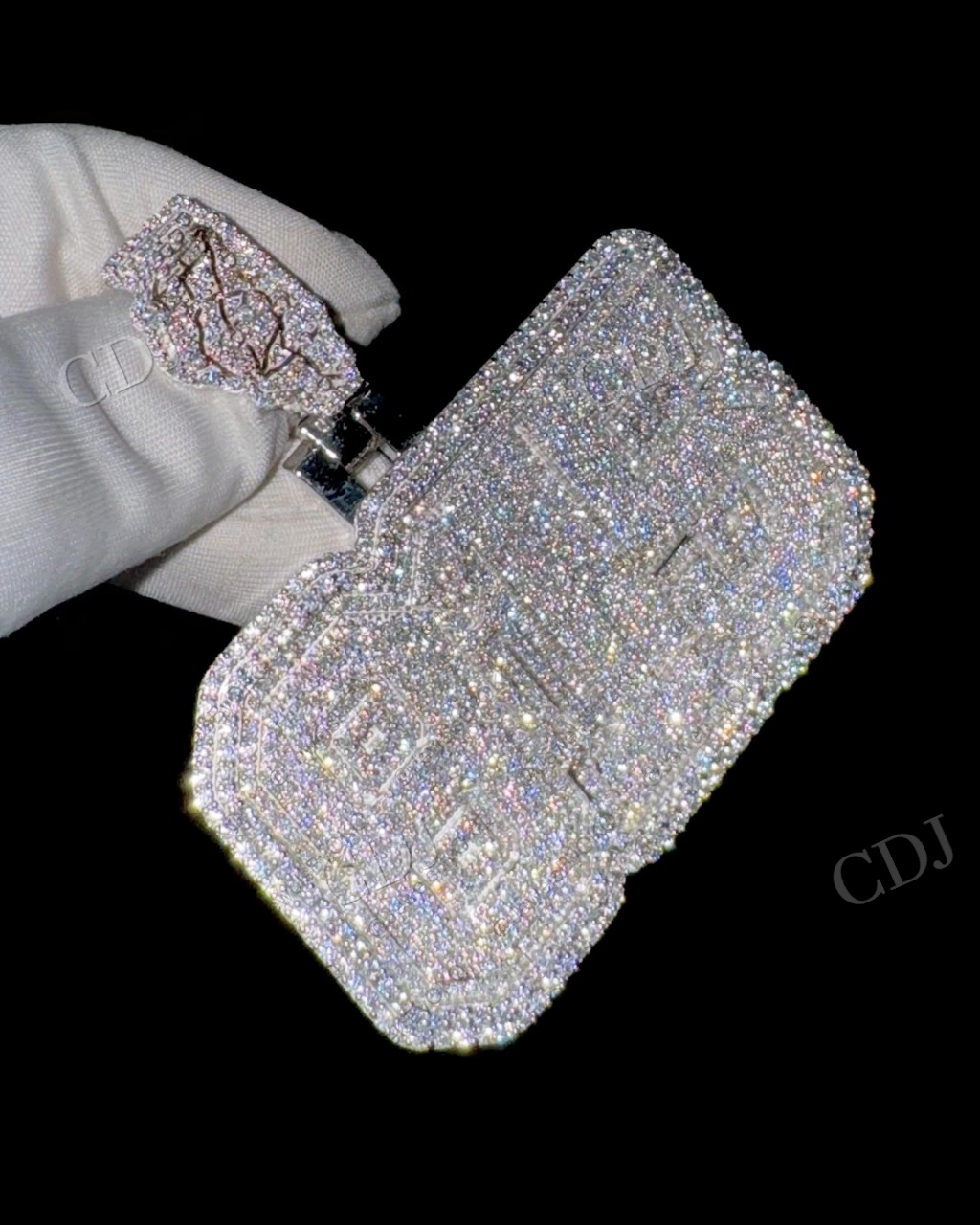 VVS Round Cut Moissanite Hip Hop Diamond Pendant customdiamjewel