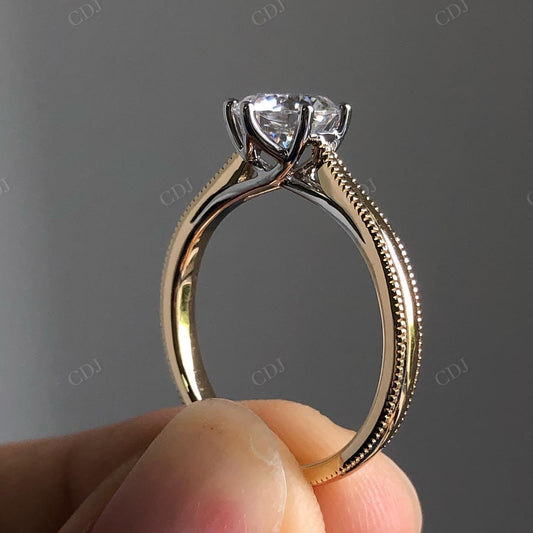 Round Cut Lab Grown Diamond Solitaire Ring customdiamjewel
