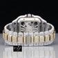 41mm Cartier Skeleton Two Tone Moissanite Diamond Watch customdiamjewel