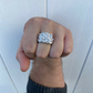 Lab Grown Diamond Icy Hip Hop Ring For Men  customdiamjewel   