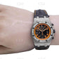 Silicon Belt Bezel Moissanite Diamond Black Dial Watch customdiamjewel